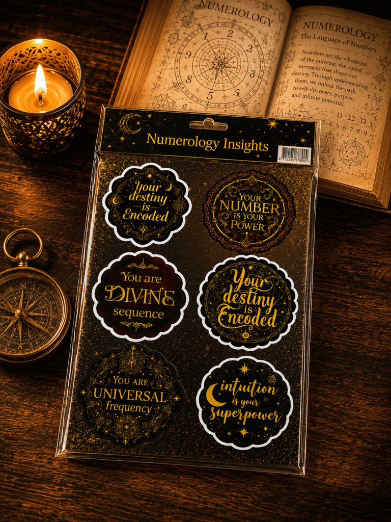 Numerology Insights Ready To Print Digital 6 Stickers Pack